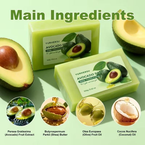 Avocado Soap Bar with Avocado Extract (Pack of 1)