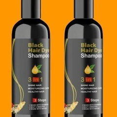 Unisex Instant Black Herbal Hair Dye Shampoo for Grey Hair Coverage Shampoo 3 in 1(100ml) Pack Of 2